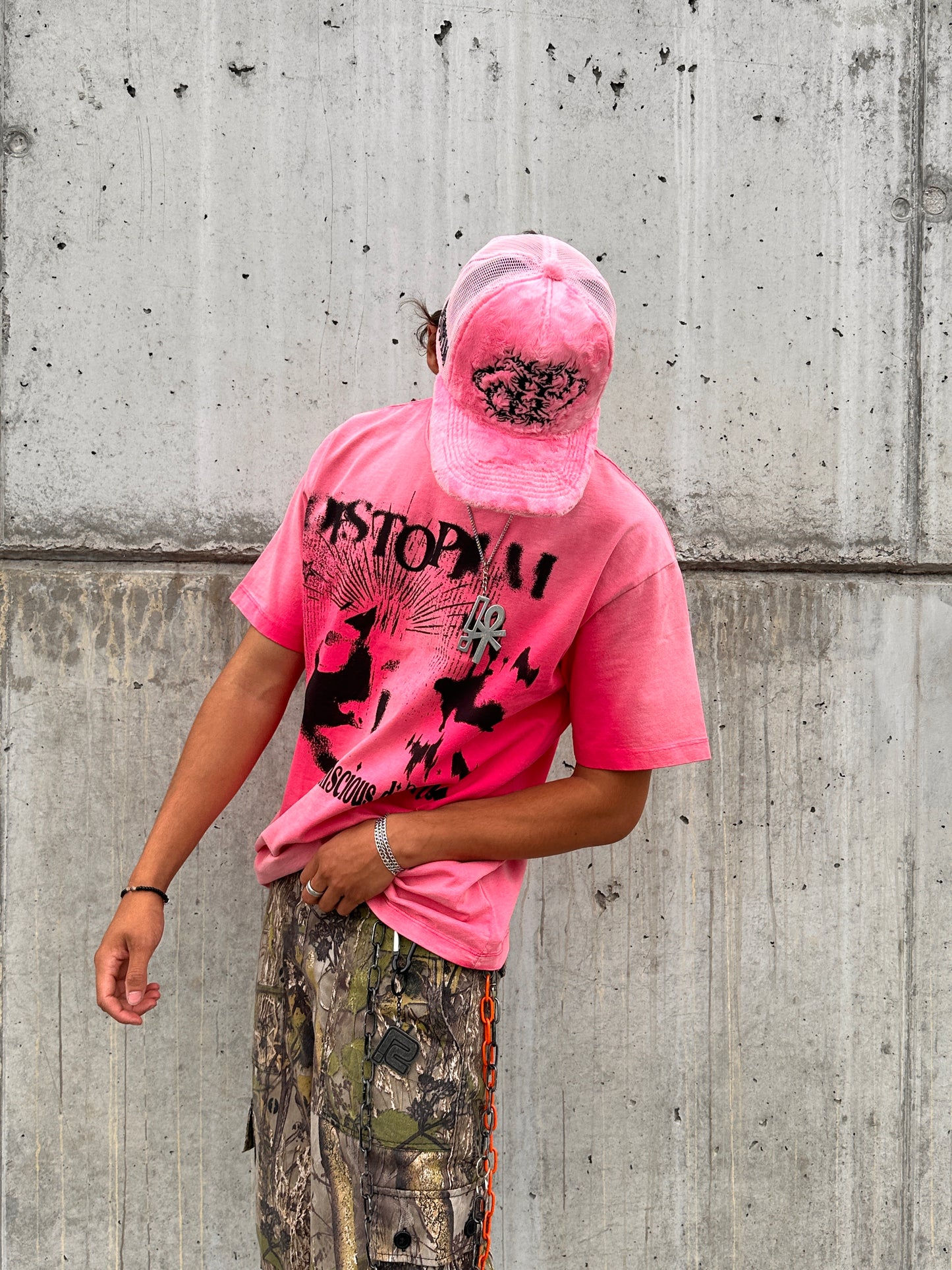 SUCCUBUS WASHED TEE- PINK