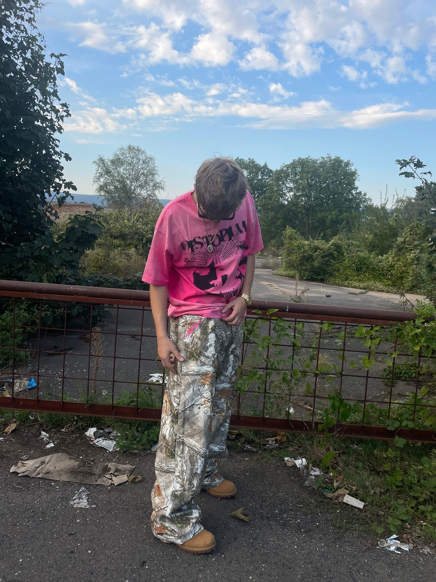CAMO PANTS + SUCUBBUS TEE
