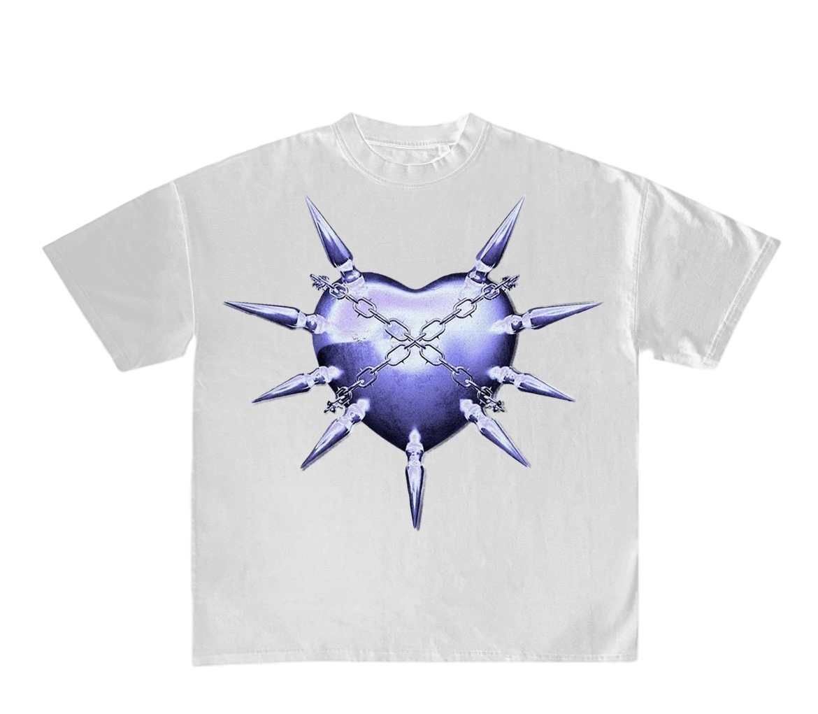 HEART TEE- BLUE