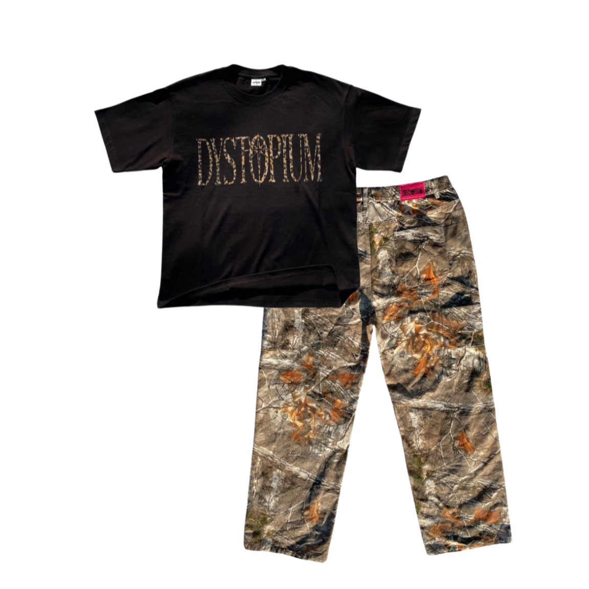 CAMO PANTS + LEOPARD TEE