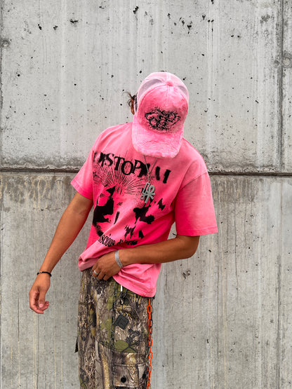 SUCCUBUS WASHED TEE- PINK
