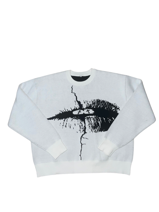 DOUBLE LAYER LIP SWEATER