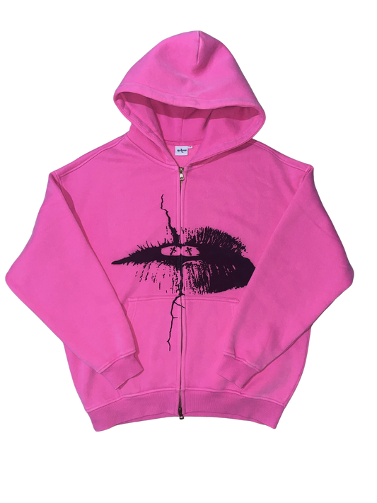 LIP WASHED PINK HOODIE